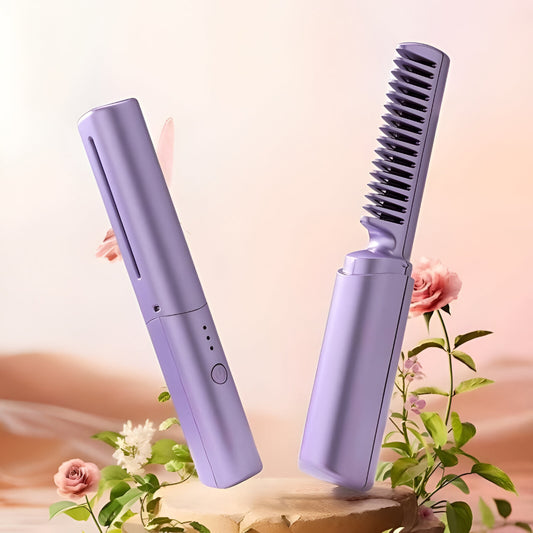 Cordless Mini Rechargeable Hair Straightener for Womens